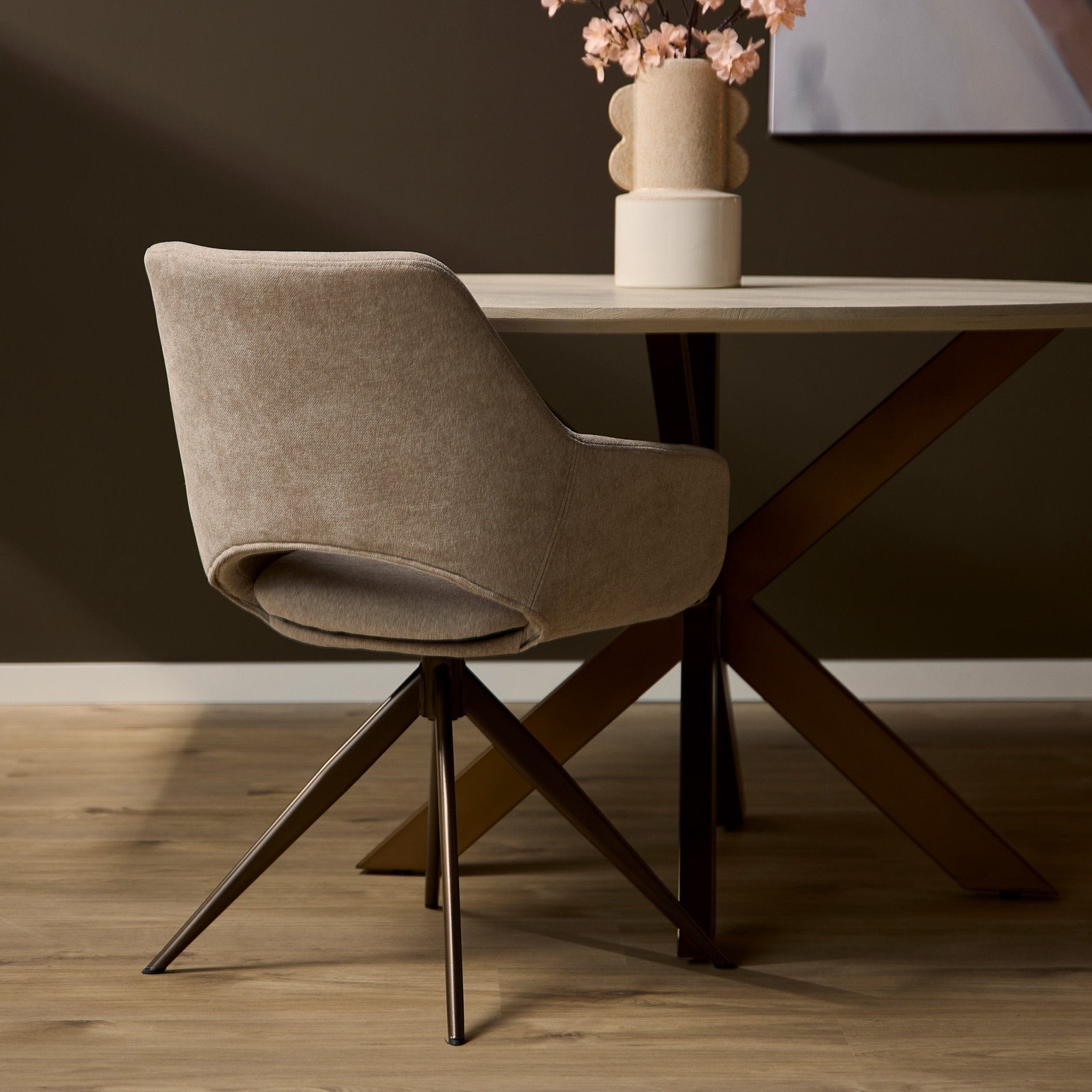 Eetkamerstoel Daisy creme - Industrieelinhuis.nl