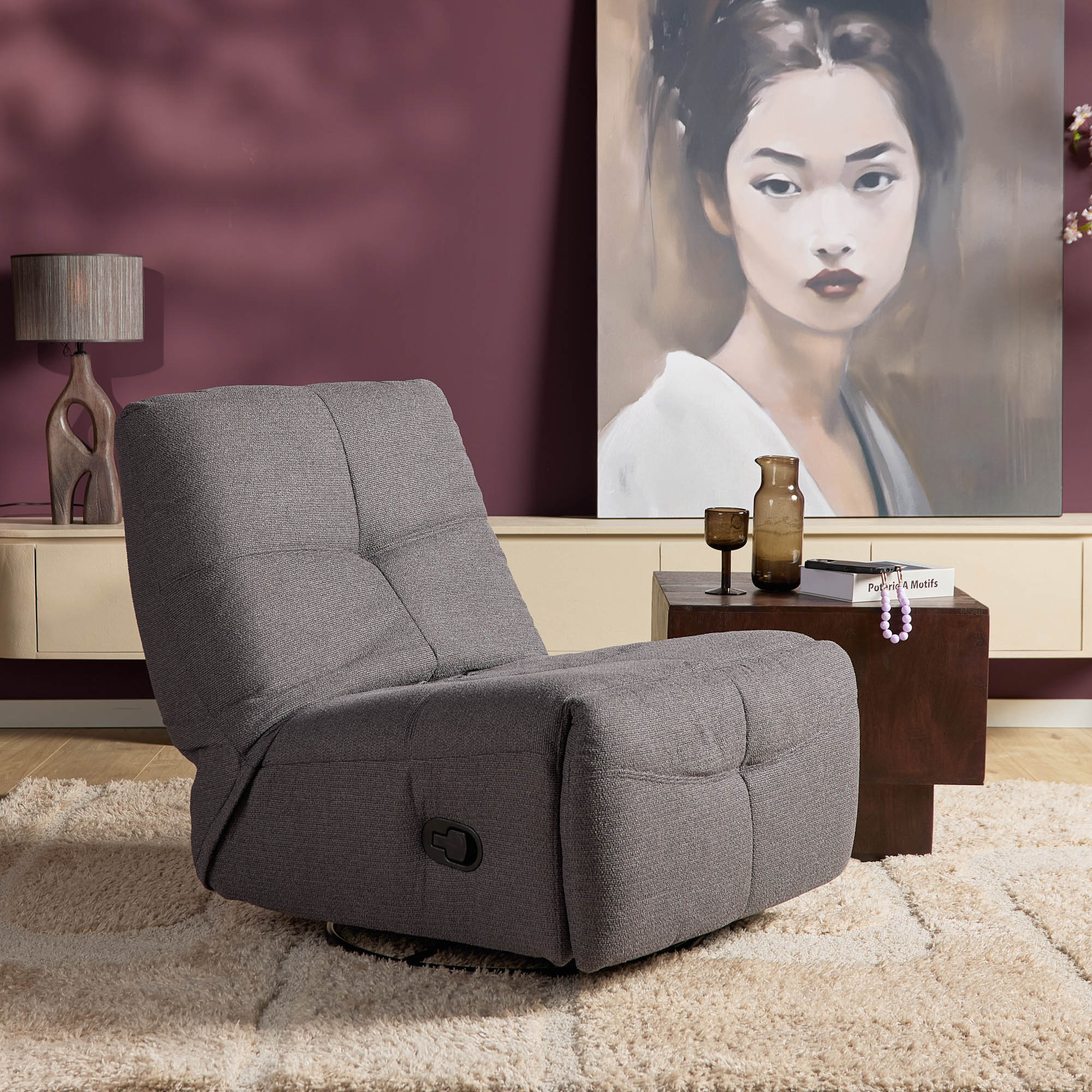 Relaxfauteuil Lazy Antraciet - Industrieelinhuis.nl