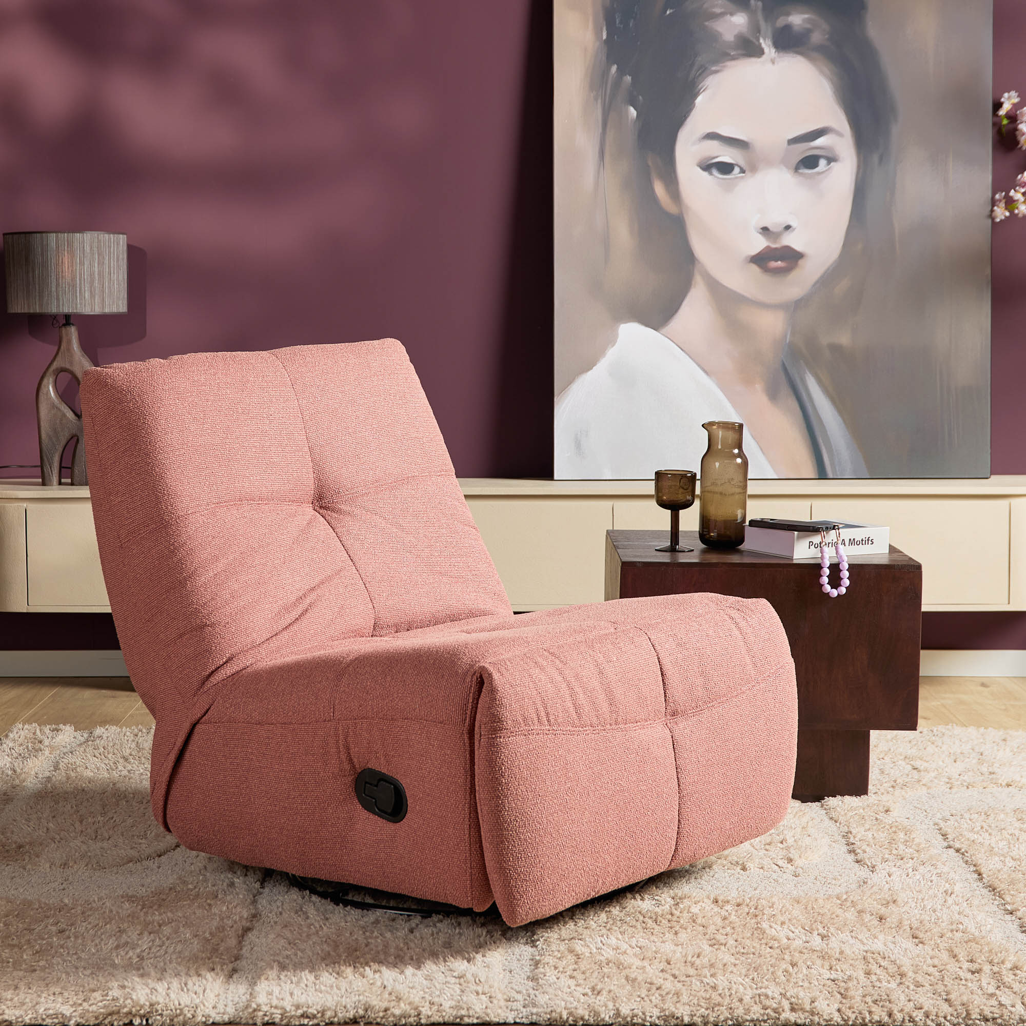 Relaxfauteuil Lazy Roze