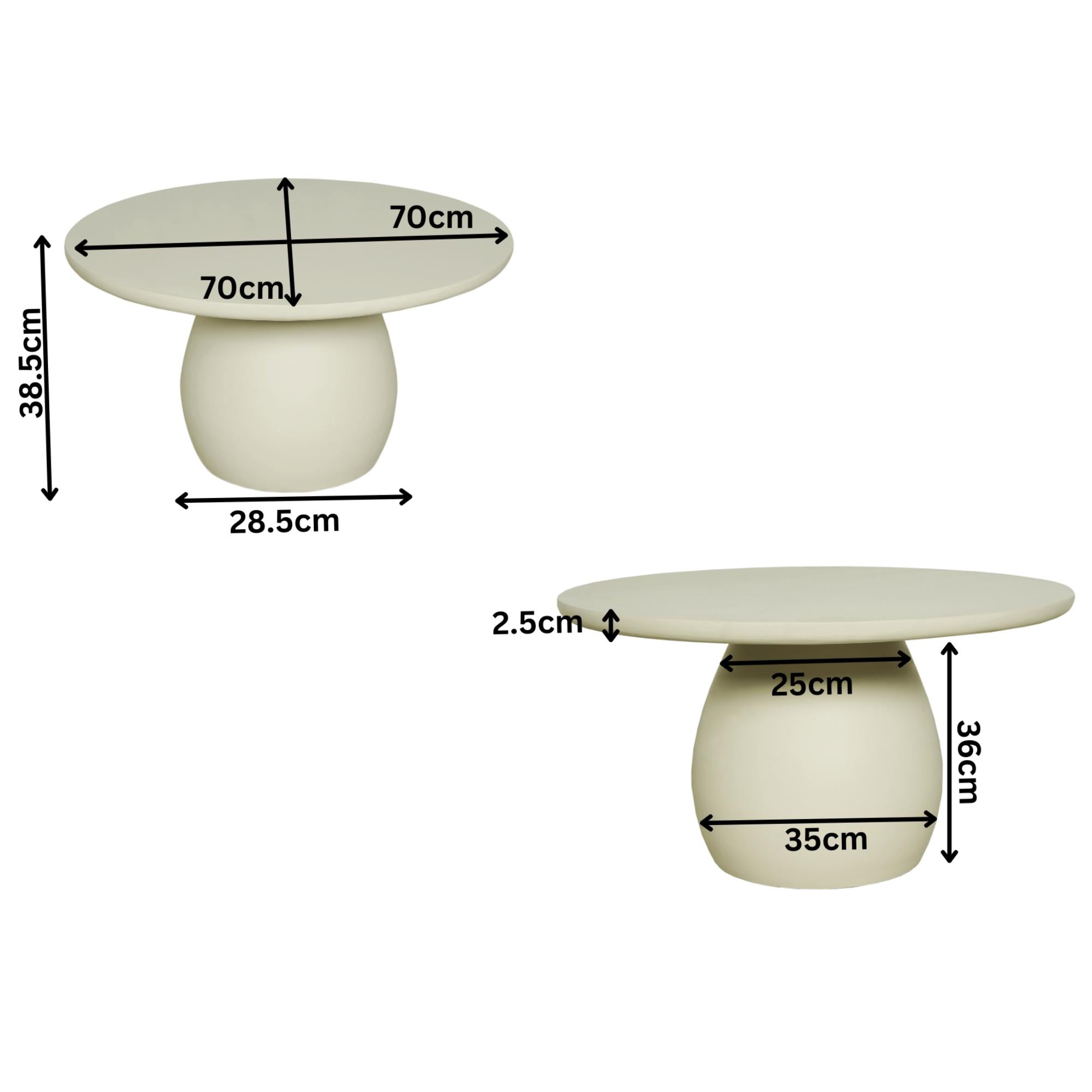Salontafel Mosi 70 cm