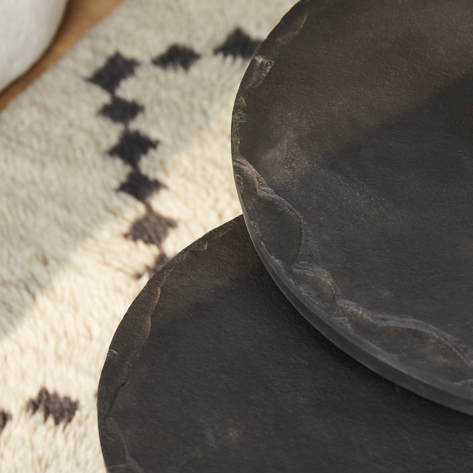 Salontafel Ora Black Kadappa Stone| 60 cm | Set van 2