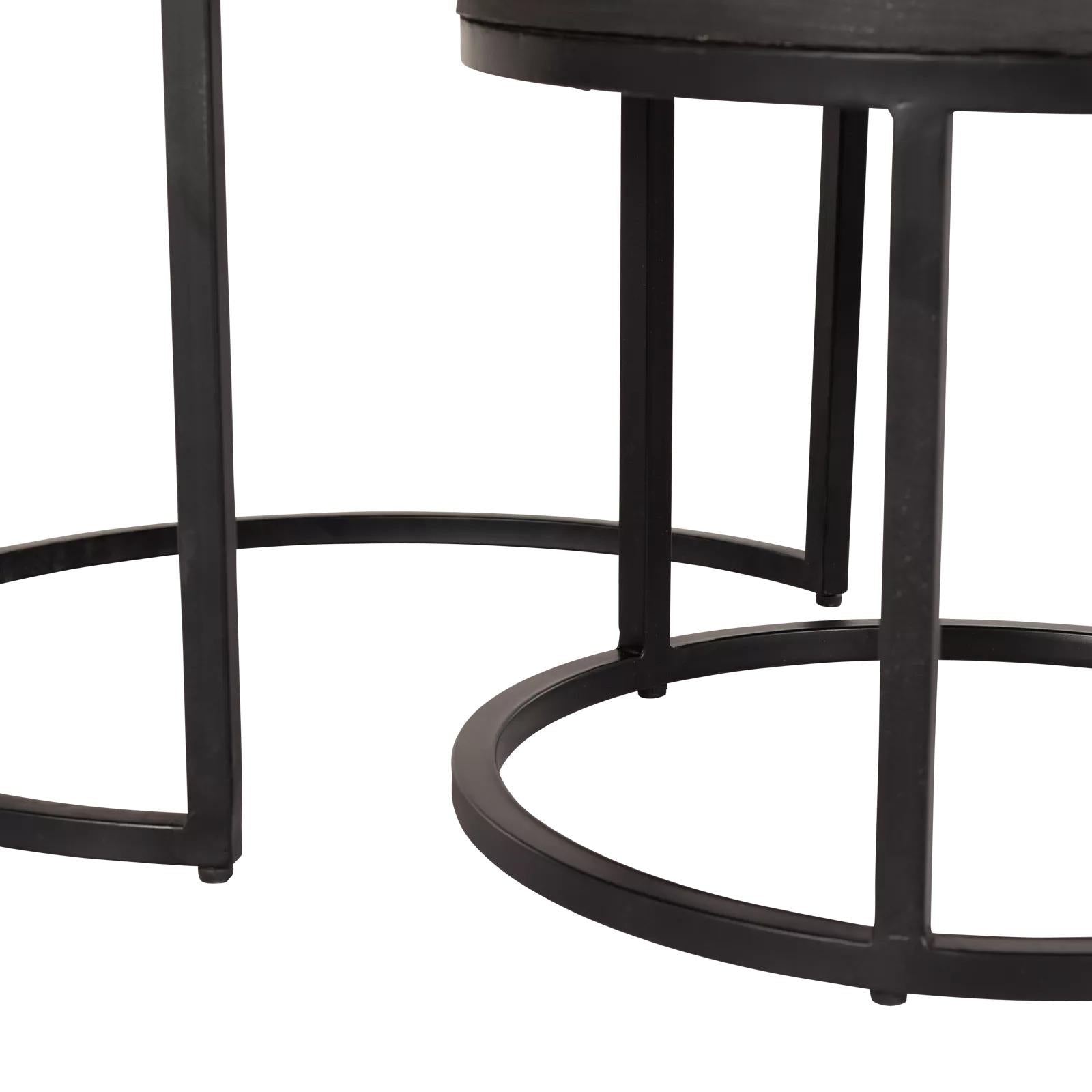 Salontafel Ora Black Kadappa Stone| 60 cm | Set van 2