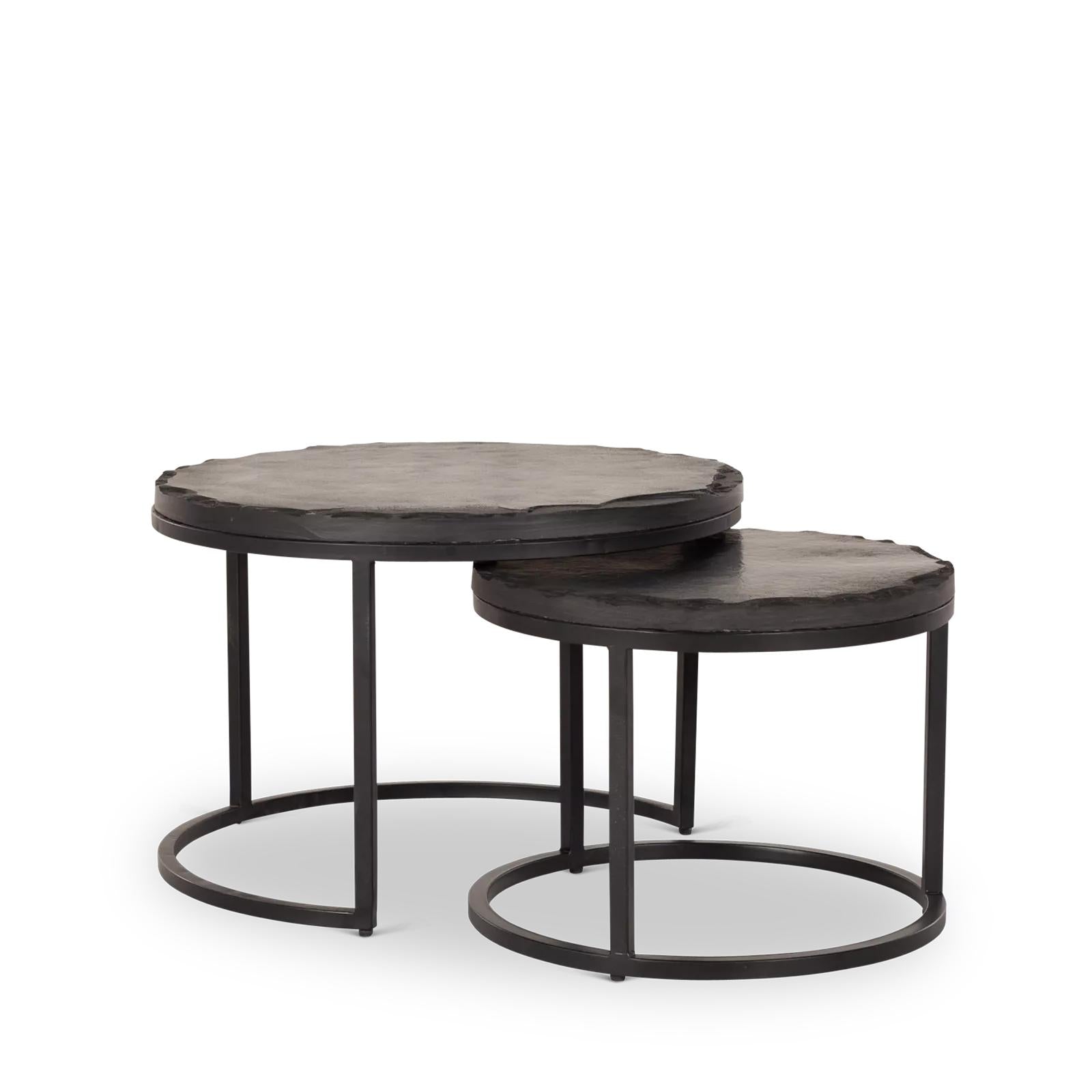 Salontafel Ora Black Kadappa Stone| 60 cm | Set van 2