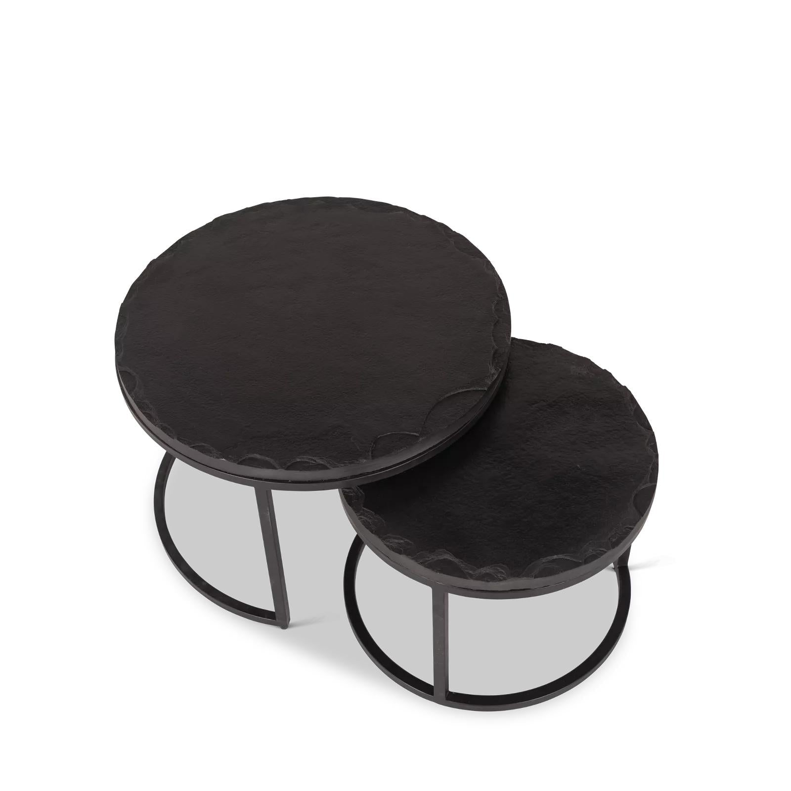 Salontafel Ora Black Kadappa Stone| 60 cm | Set van 2