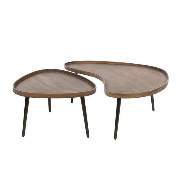 Salontafel set van 2 Carve | Organische salontafels