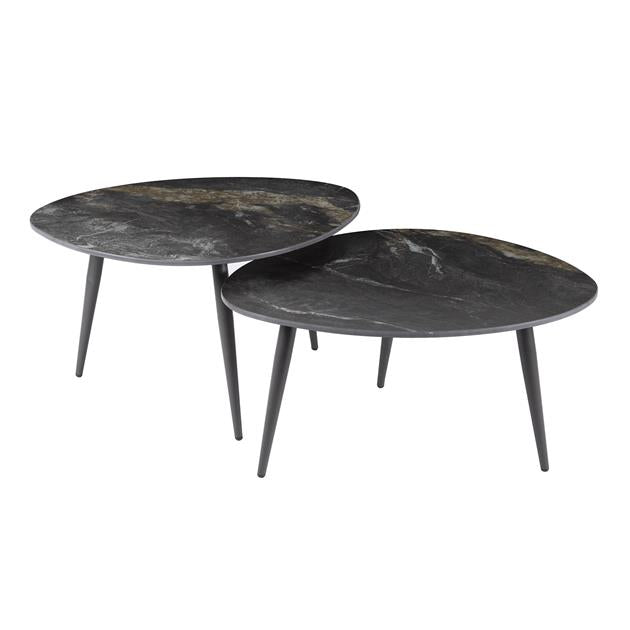 Salontafel set van 2 Fossil | Organische Salontafels