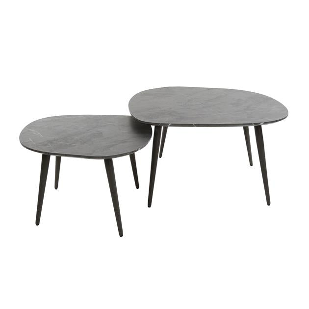 Salontafel set van 2 Onyx rock | Organische Salontafels