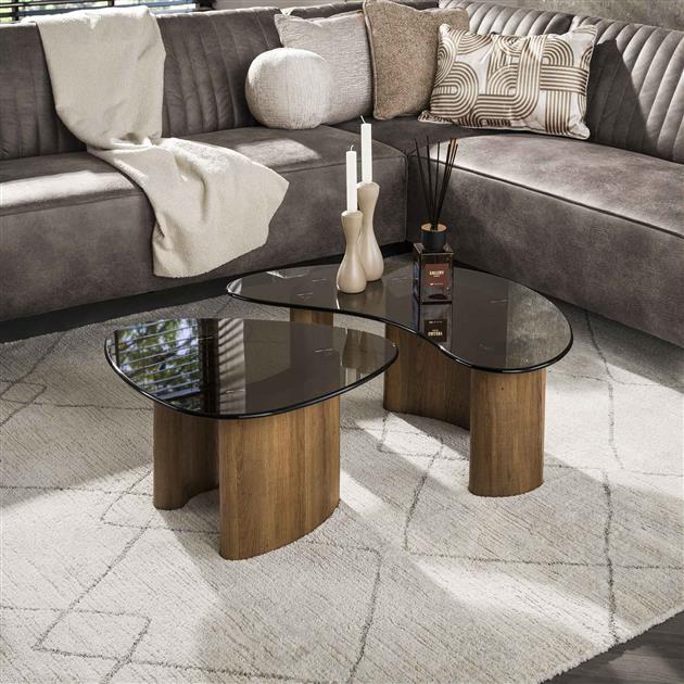 Salontafel set van 2 Tinto | Organische salontafels
