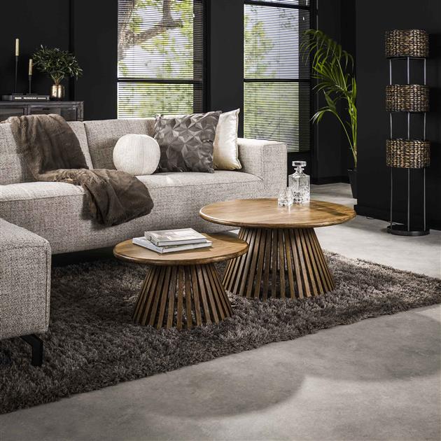 Salontafel set van 2 rond Mod