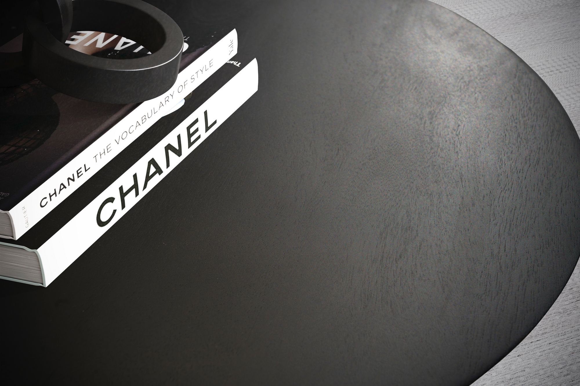 Salontafel zwart rond 60x60x41cm