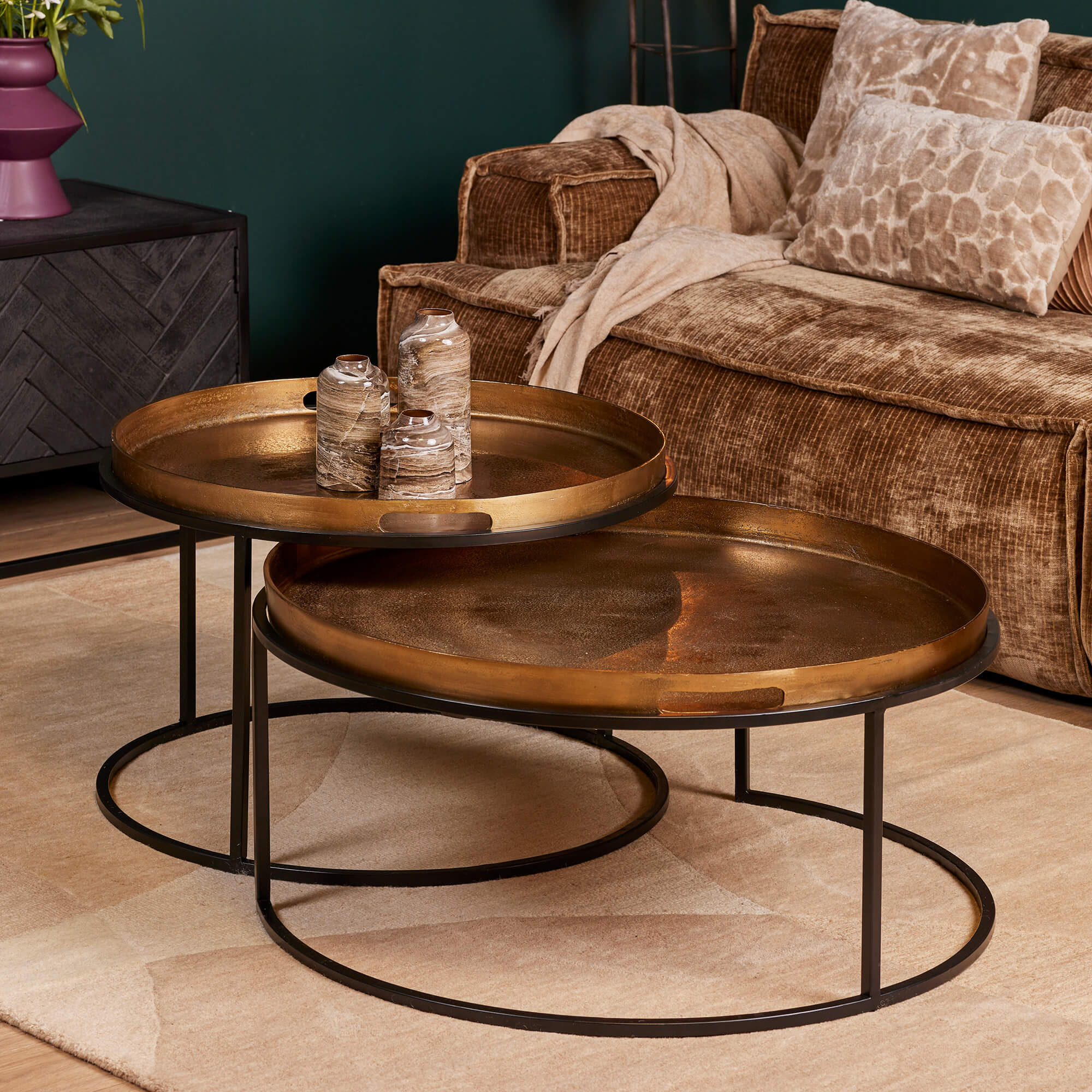 Salontafelset Puck 78 cm Goud