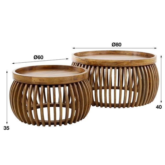 Salontafelset Rond Mod