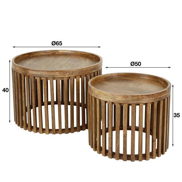 Salontafelset Rond Mod Ø65/Ø50