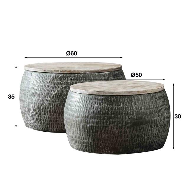Salontafelset Zoe Rond