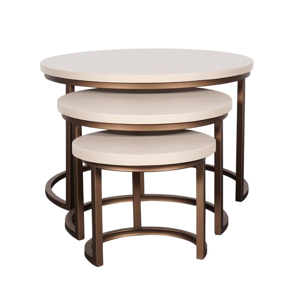 Salontafelset van 3 Madison Sand70 cm