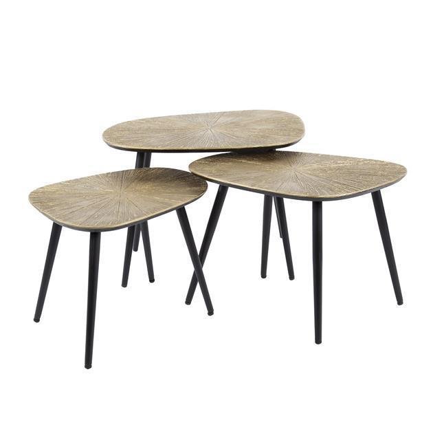 Salontafelset van 3 Ray vierhoekig | Organische Salontafels