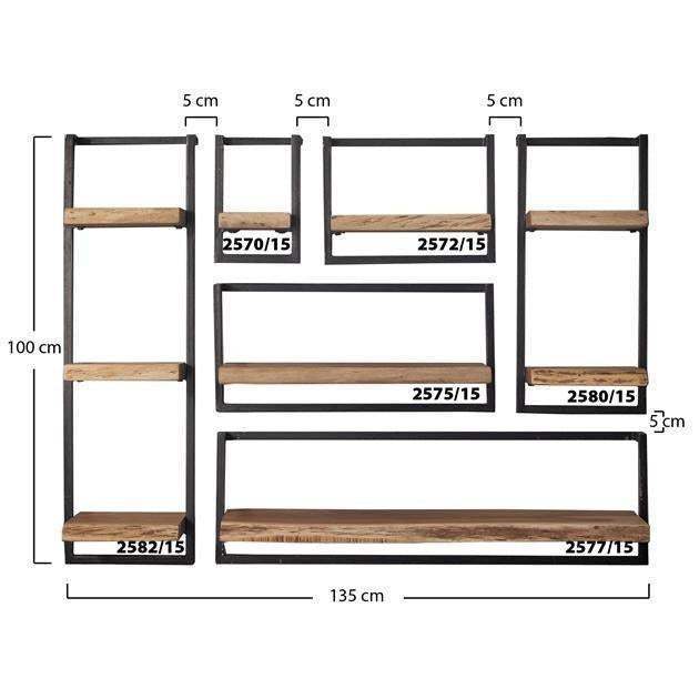 Wandplank Eddie 30x65 cm