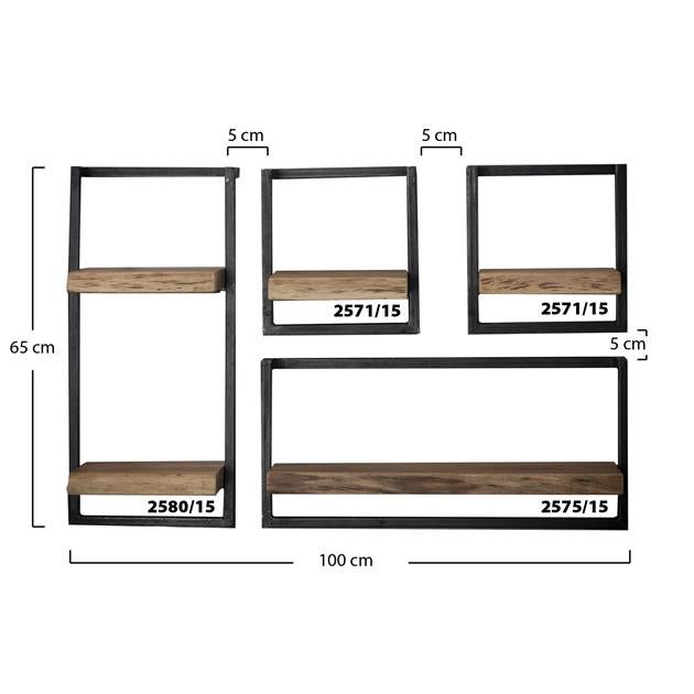 Wandplank Eddie 30x65 cm