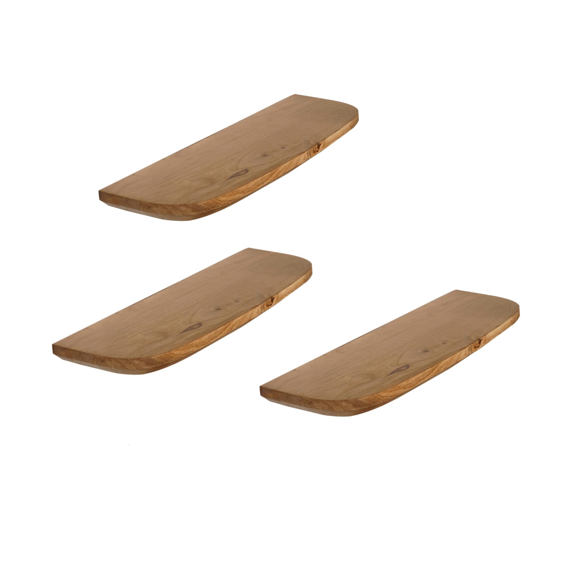 Wandplank Gusta Naturel | Set van 3 | zwevend