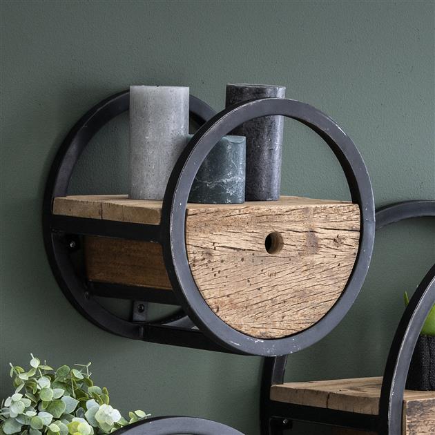 Wandplank Rond met 1 lade Ø30 cm