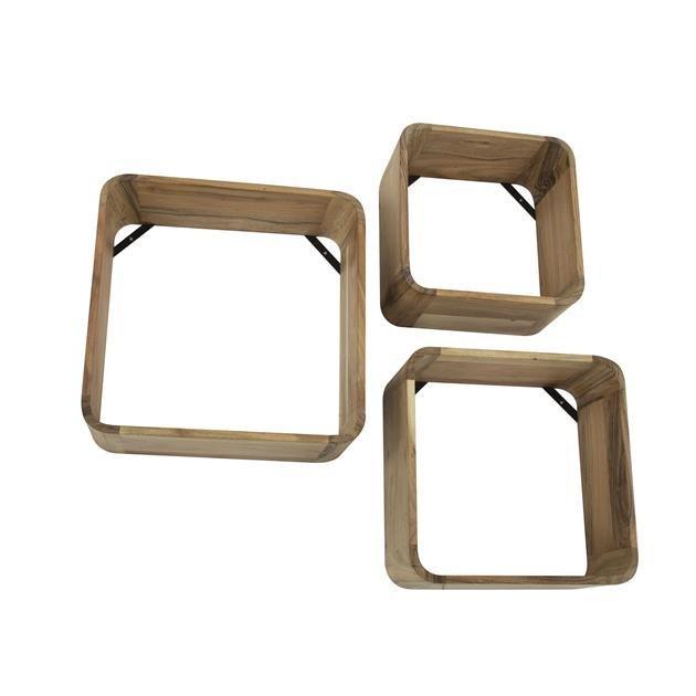Wandplank set van 3 vierkant