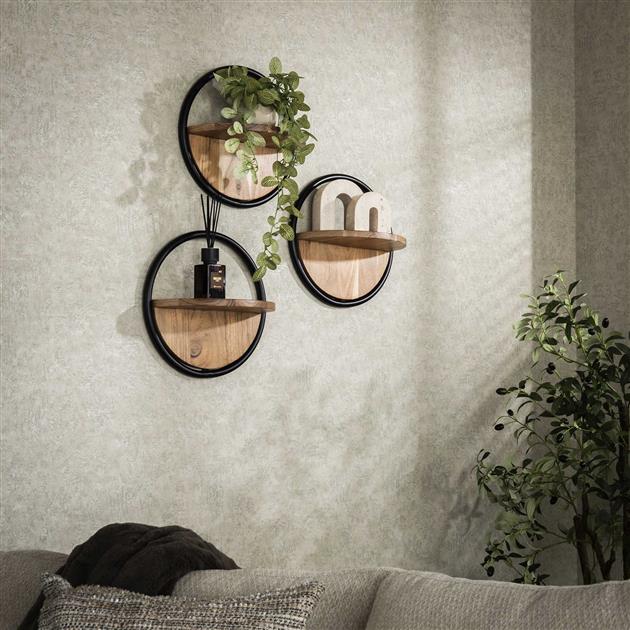 Wandschap Round set/3