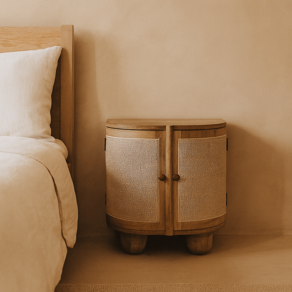 Nachtkastje Ubud in Bali stijl | 45x35x50cm - Industrieelinhuis.nl