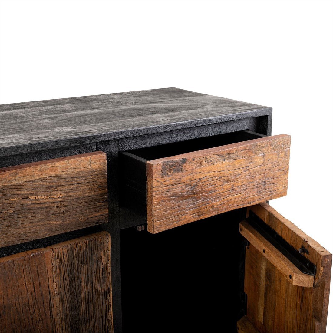 Dressoir kast mango hout | Industrieel Design | 90x40x80cm - Industrieelinhuis.nl