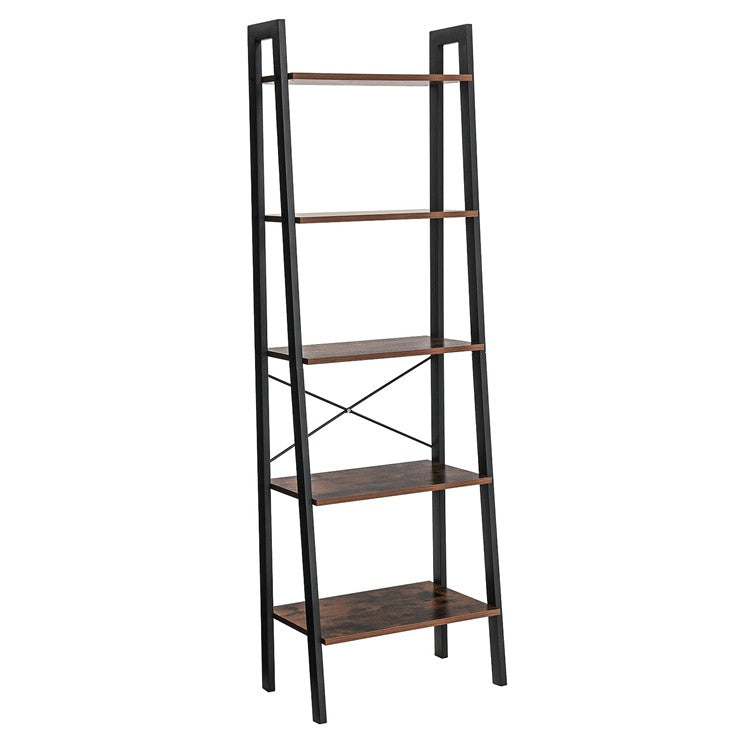 Schappenkast / Boekenkast Industrieel Design | Houtlook en Staal | 56x34x172cm - Industrieelinhuis.nl