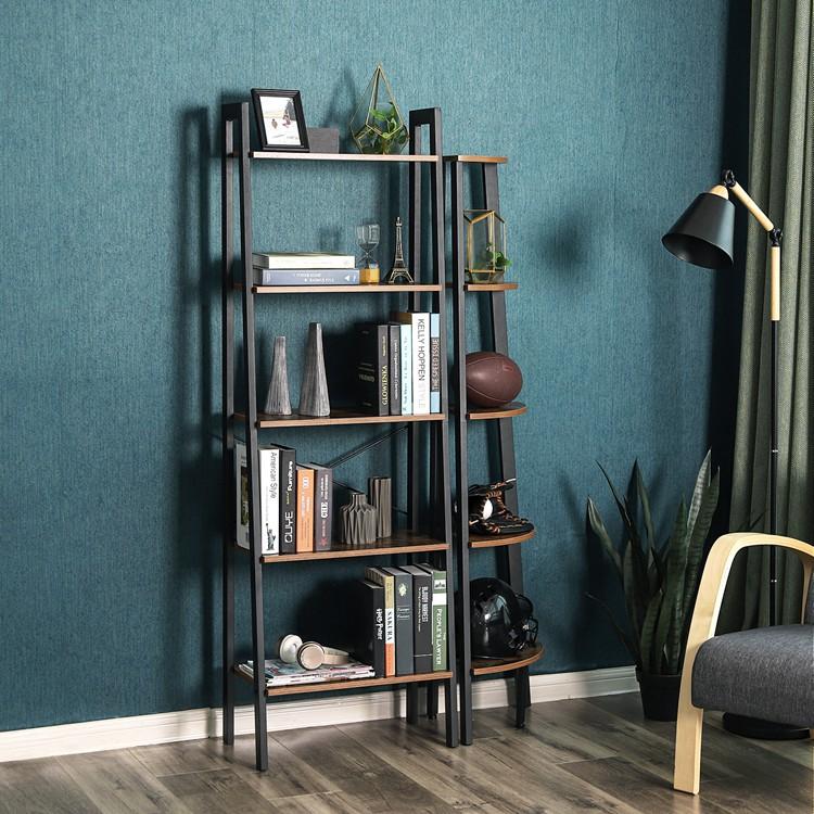 Schappenkast / Boekenkast Industrieel Design | Houtlook en Staal | 56x34x172cm - Industrieelinhuis.nl