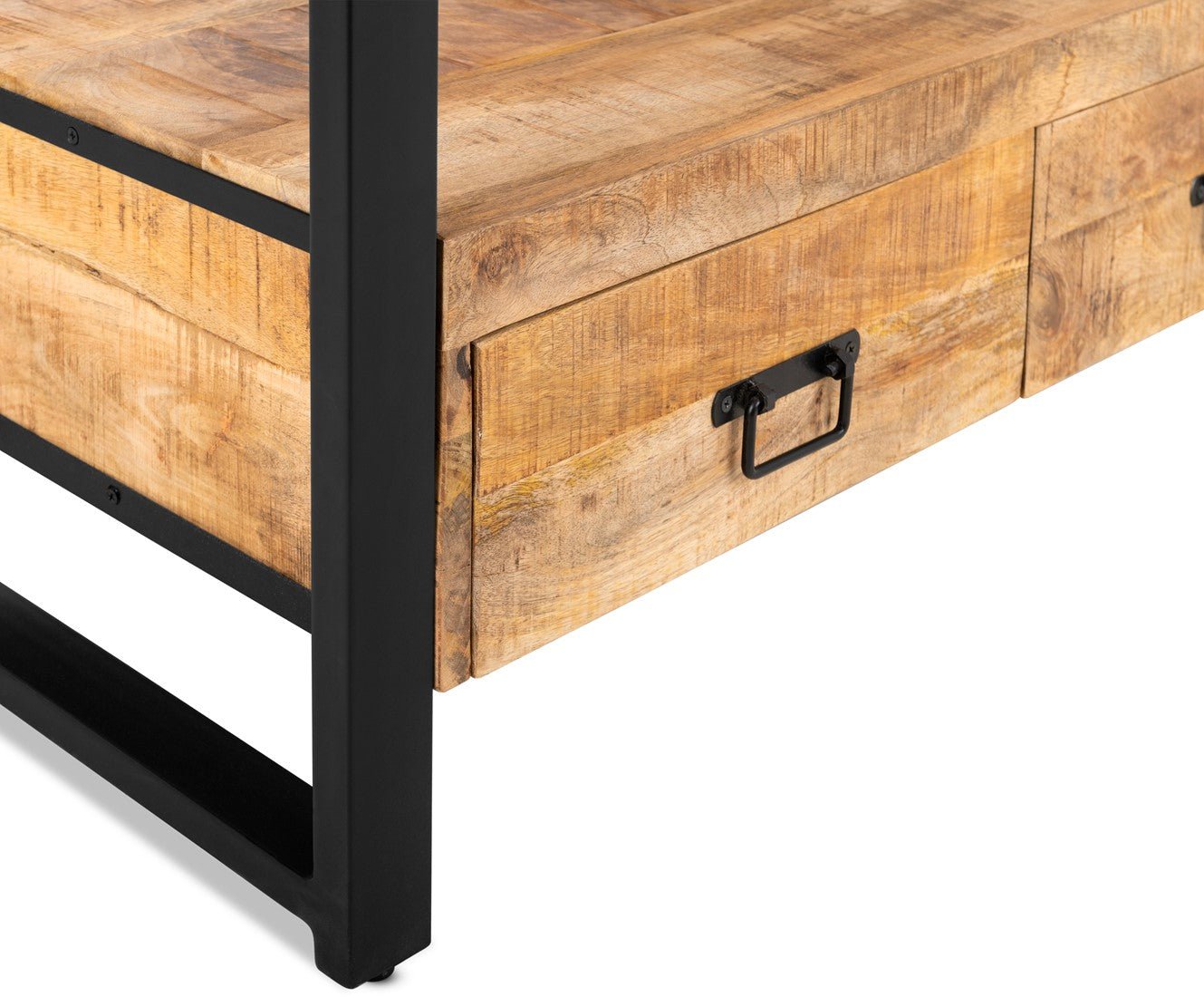 Industrieel TV meubel Britt | 100 cm | 2 lades - Industrieelinhuis.nl