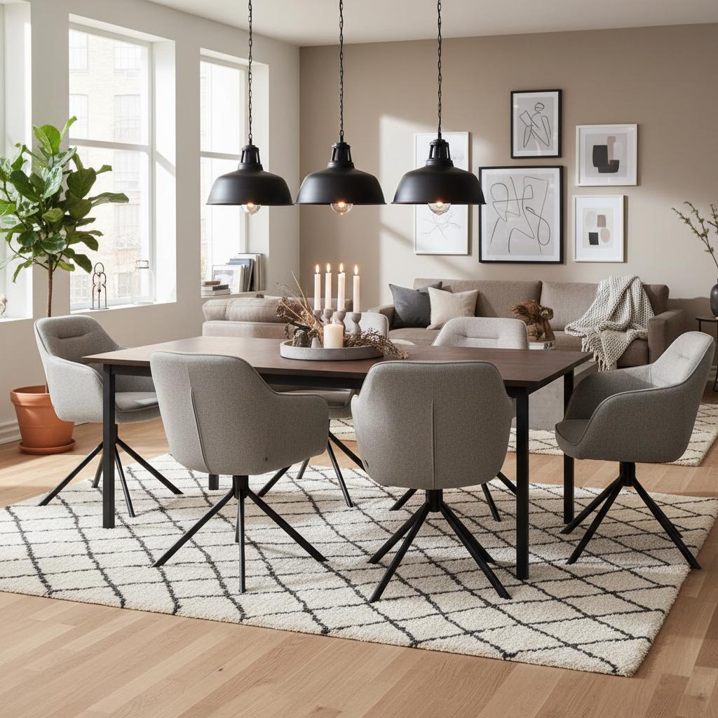Felix Eetkamerstoel Light Grey – Modern Comfort met Stijlvolle Simpliciteit (Set van 2) - Industrieelinhuis.nl
