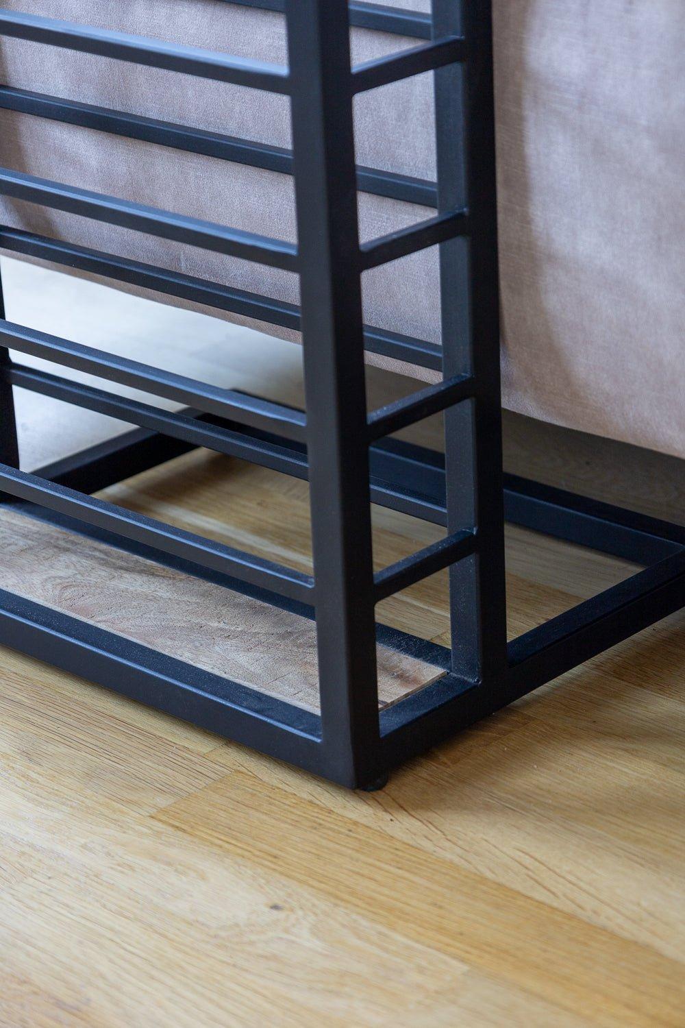 Bijzettafel voor over de bank | Mangohout en Staal | 30x38x65cm - Industrieelinhuis.nl