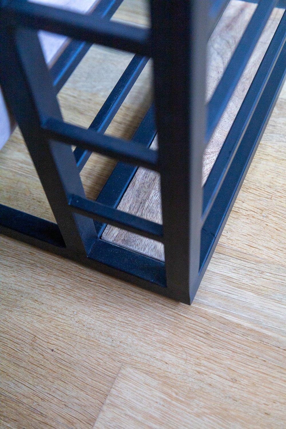 Bijzettafel voor over de bank | Mangohout en Staal | 30x38x65cm - Industrieelinhuis.nl