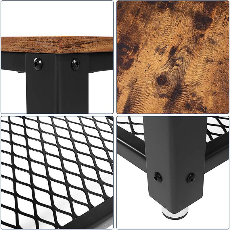 Salontafel Industrieel Design | Houtlook en Staal | 106,2x60,2x45cm