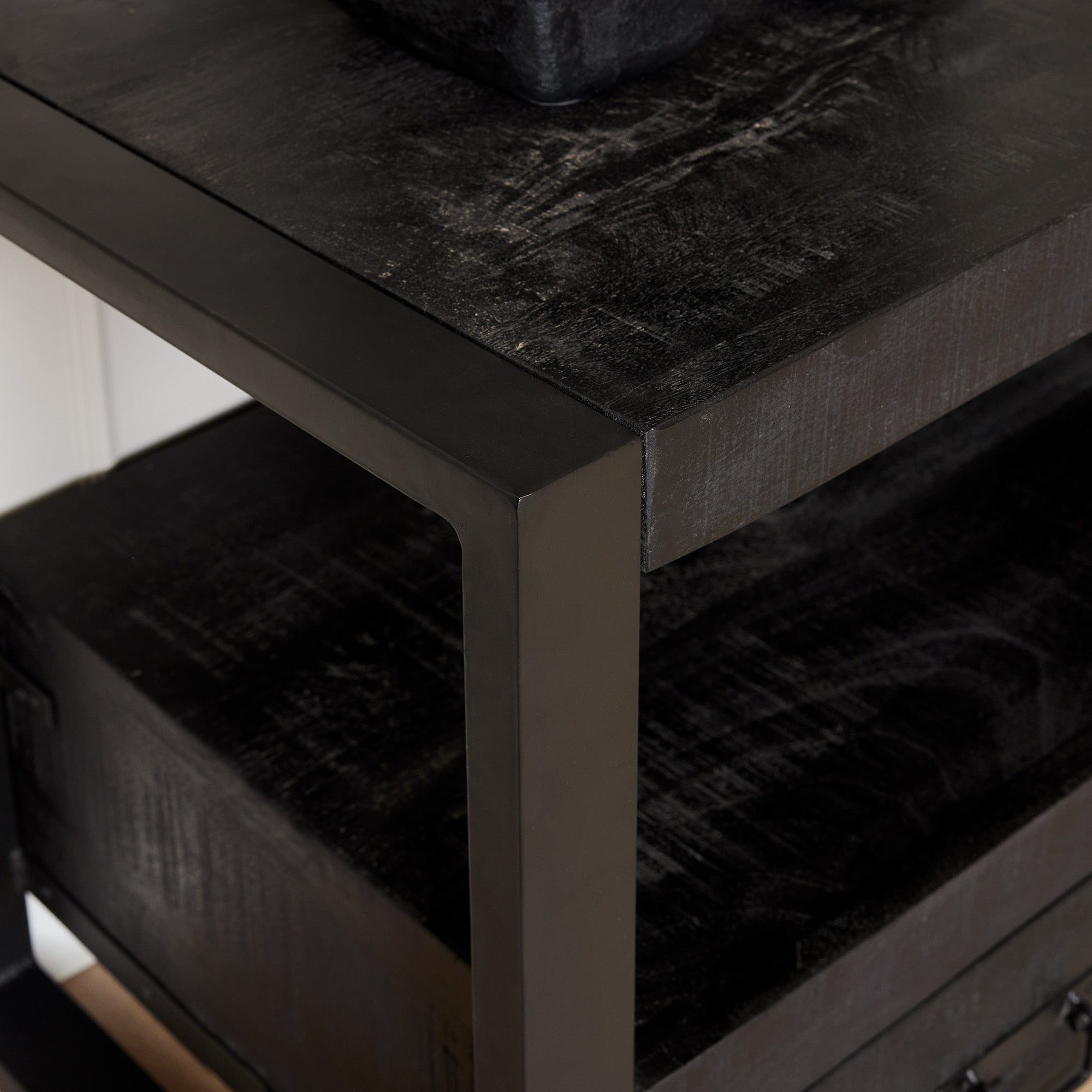 Tv meubel Boaz Black | 180 cm - Industrieelinhuis.nl