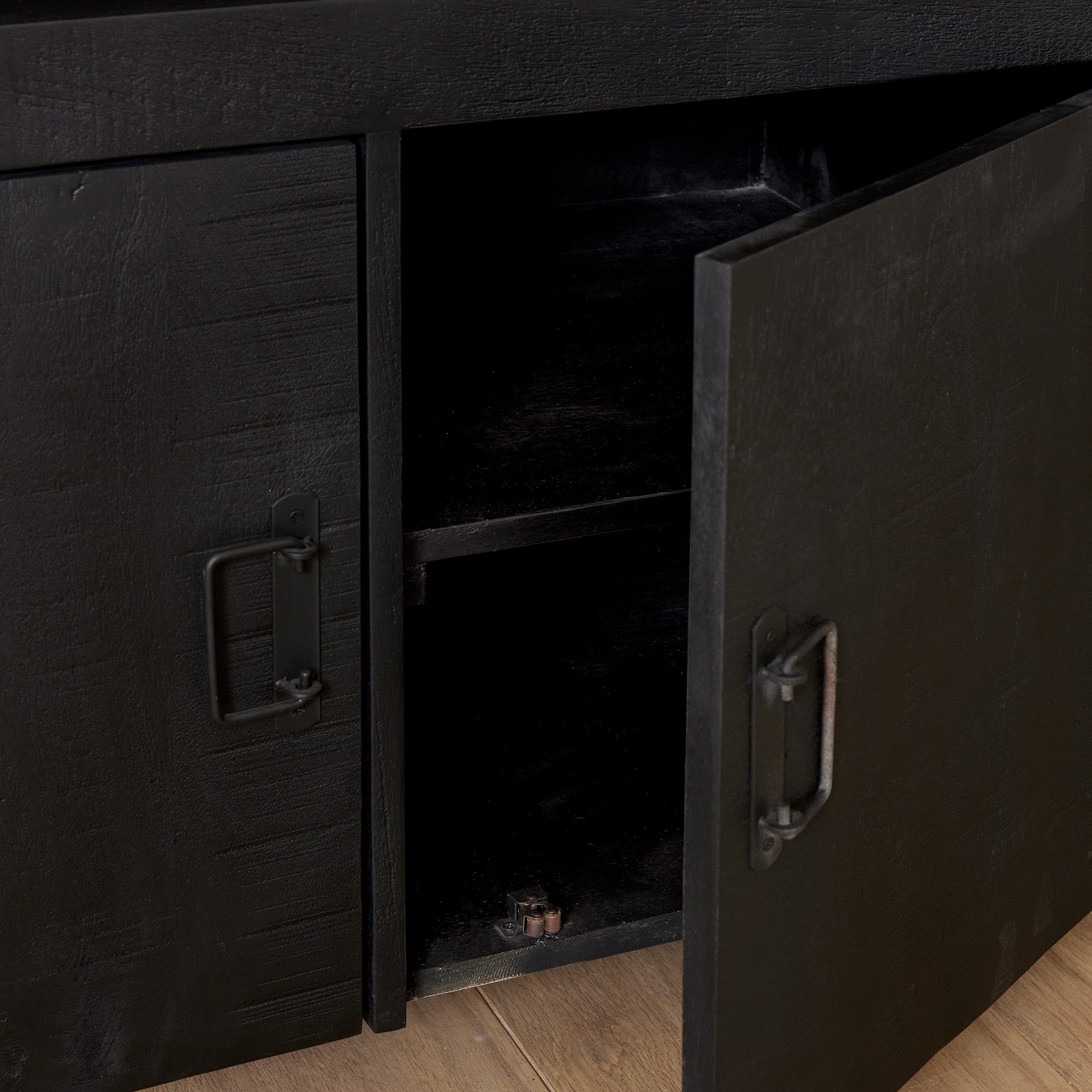 Dressoir Boaz Black | 175 cm - Industrieelinhuis.nl