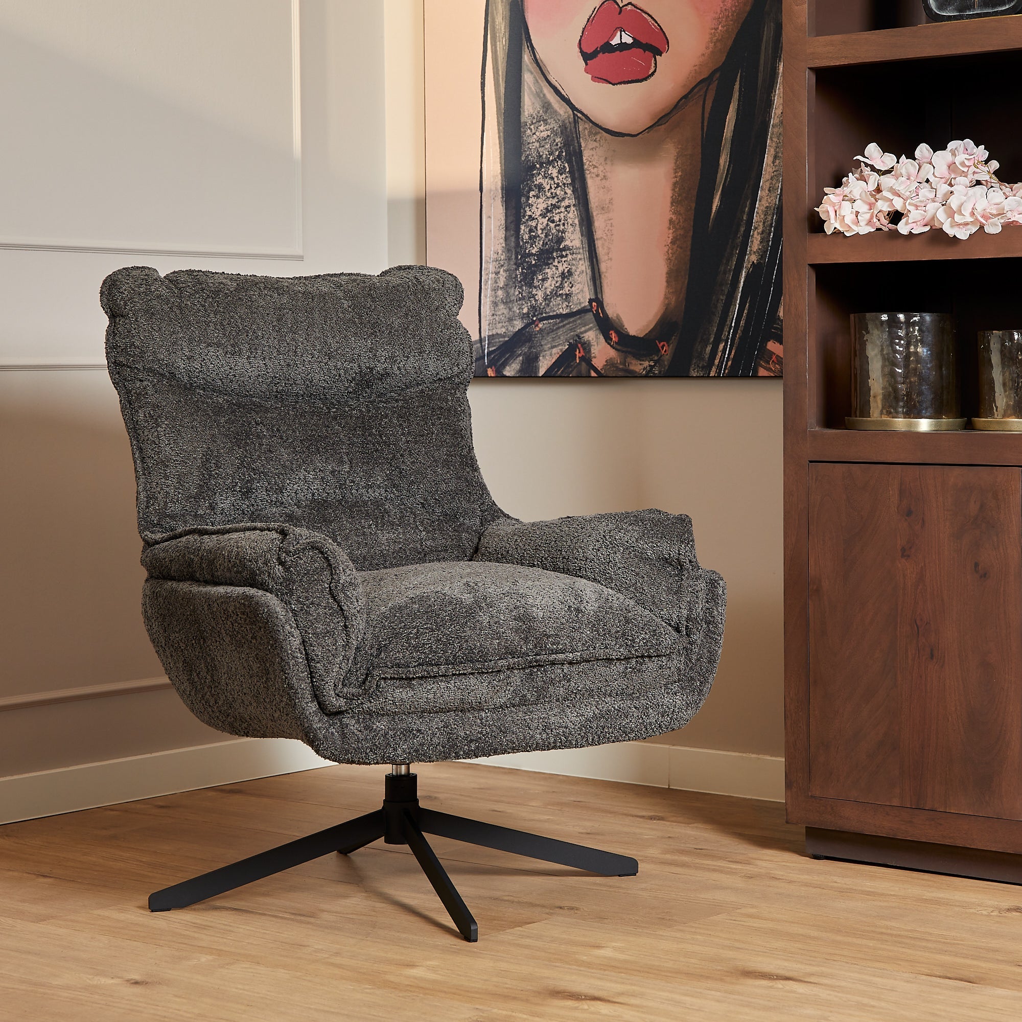 Fauteuil Vera | Dark Grey - Industrieelinhuis.nl