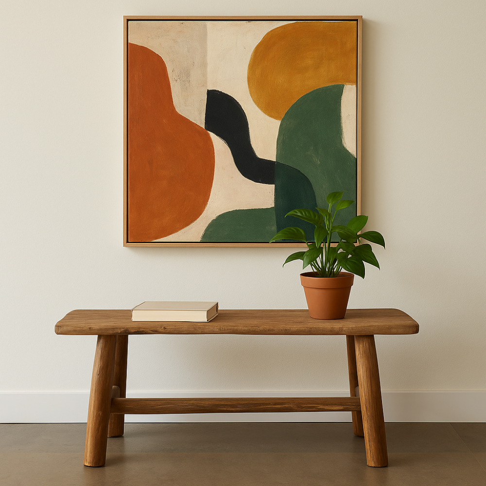 Teakhouten bankje | industrieel | Teakhout | 50 cm tot 160 cm