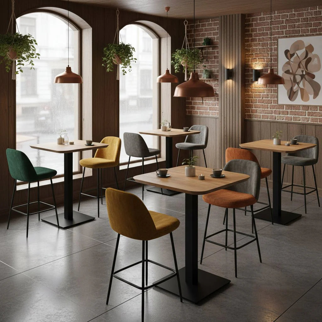 Bartafel 70 x 70 cm - 2 Persoons - Houten blad