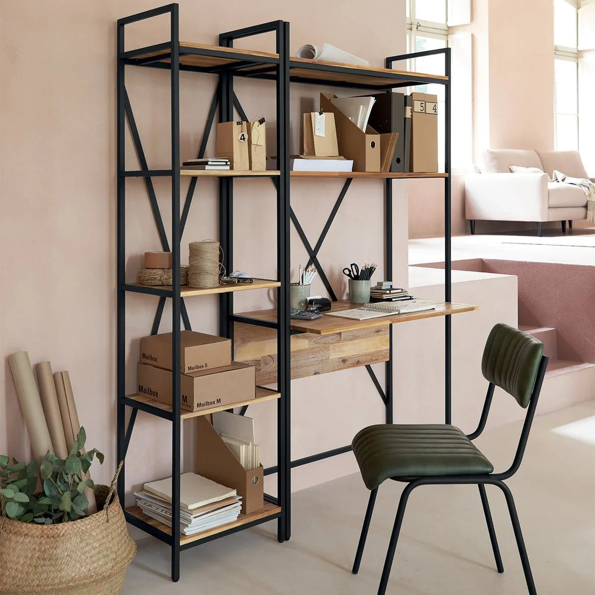 Plank Bureau "Enna" - Stijlvol en Functioneel - Industrieelinhuis.nl