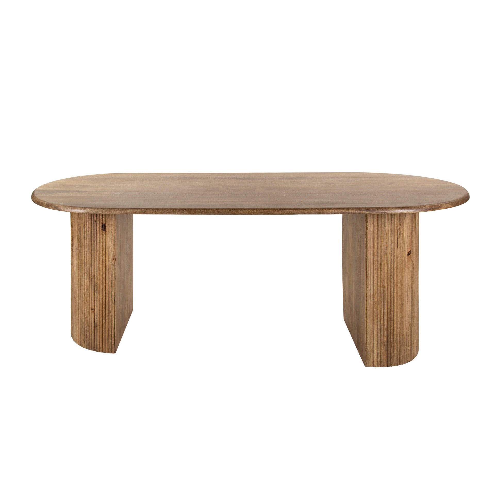 ovale eettafel mangohout