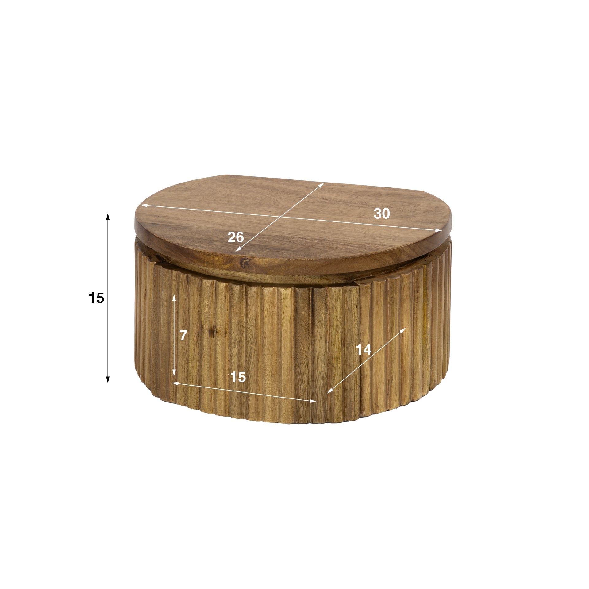 Zwevend nachtkastje Wave XS Rond