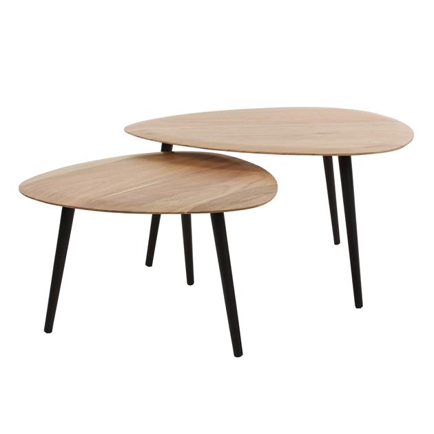 Salontafel Organic driehoekig set/2