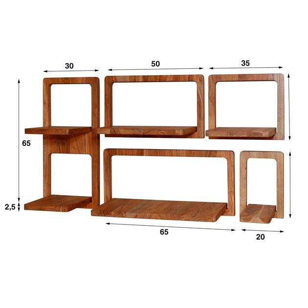 Wandschap Curvy set/5