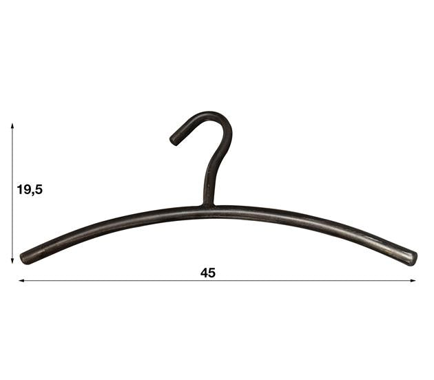 Kledinghanger 6st ronde buis Gunmetal - Industrieelinhuis.nl