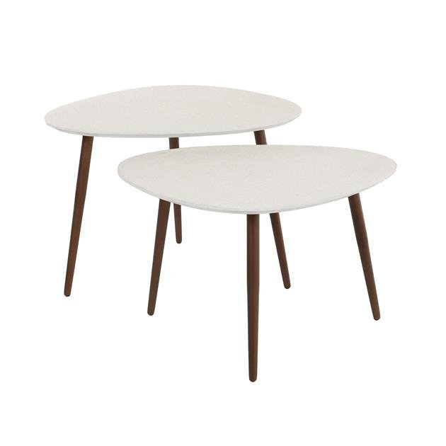 Salontafel Stone driehoekig set/2