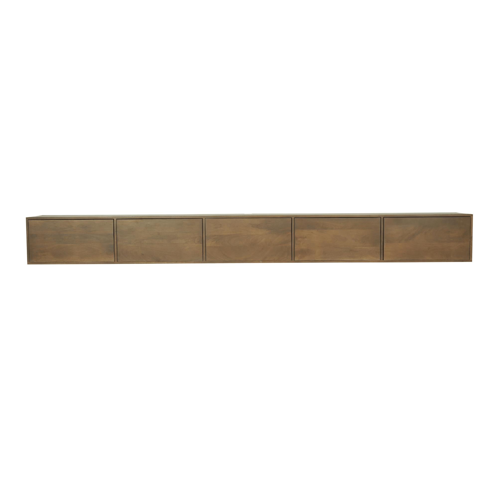 Zwevend tv meubel Vista Walnut | 280 cm - Industrieelinhuis.nl