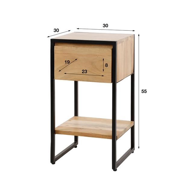 Nachtkastje Straight Wood XS 1L