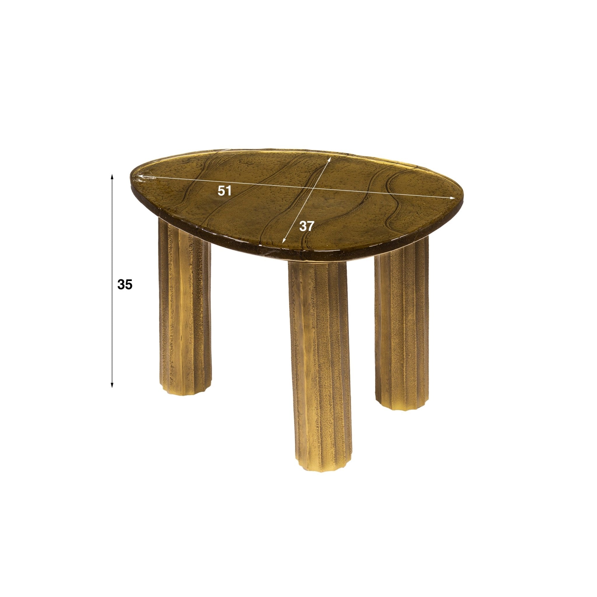 Salontafel Astra S Goud - Industrieelinhuis.nl